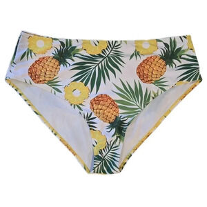 Shein, Size 3xl (18), High Waisted Pineapple Bikini Swim Bottom
